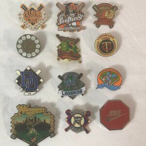 Nike STOP Sign & Major/Minor League Baseball City Teams Shirt/Jacket Buttons #2